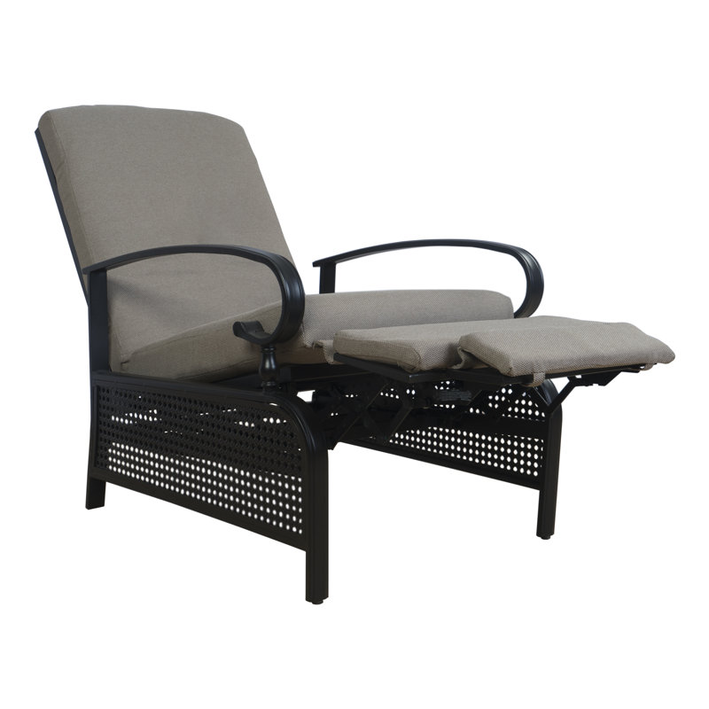Latitude Run® Aadhira Adjustable Outdoor Recliner with Cushions